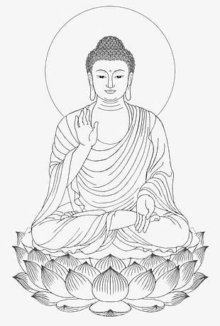 Buddha And Lotus Line Drawing Sketch Of A Sitting Or Meditating Buddah  Statue Vector Illustration Of Budha Isolated On White Clip Art Libres De  Droits Svg Vecteurs Et Illustration Image 134608196