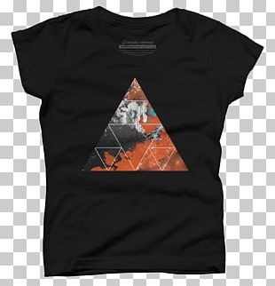 T-shirt Angle Black M PNG