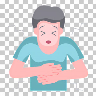 Stomach Pain - Person With Stomach Ache PNG
