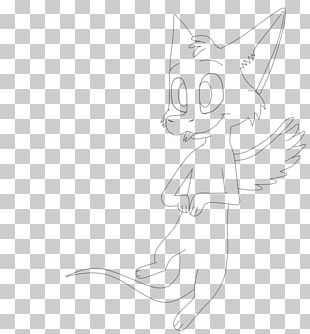 Whiskers Cat White Dog Sketch PNG