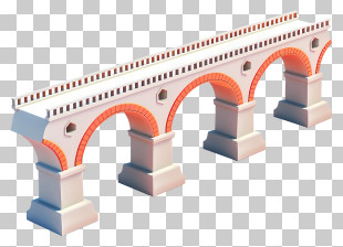 Viaduct Bridge - Historic Arched Bridge Illustration PNG