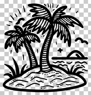Summer - Palm Trees On An Island PNG