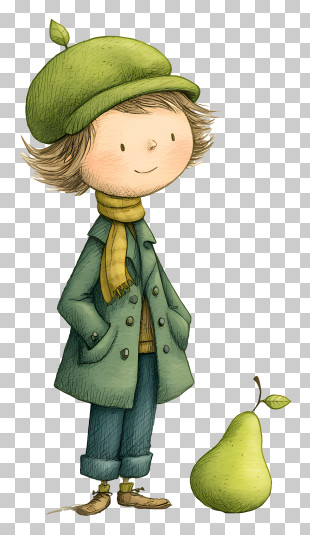 Child Standing With Pear - Child With Pear PNG