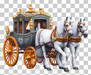 The Carriage - Elegant Horse-drawn Carriage PNG