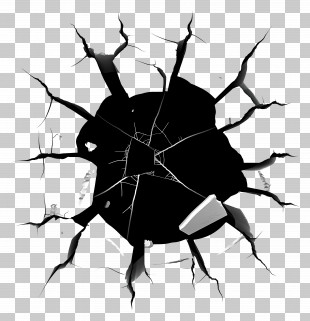 Hole Crack - Illustration Of Cracked And Shattered Hole PNG
