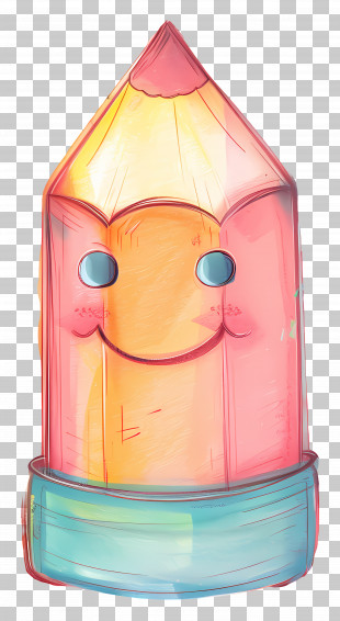 Crayon - Smiling Pencil Cartoon PNG