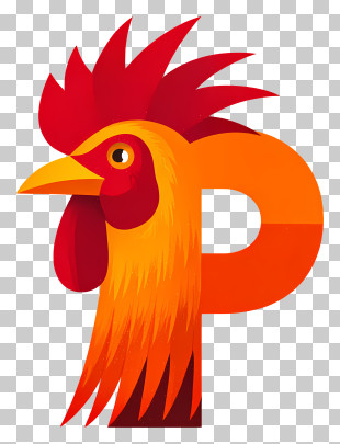 Rooster Logo - Rooster Letter P Logo PNG