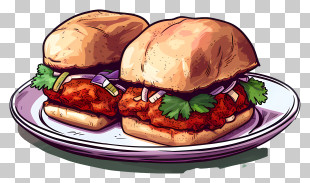 Vada Pav - Delicious Chicken Sandwiches PNG