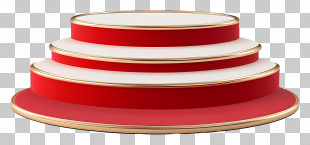 3d Podium - Red And Gold Podium For Ceremonies PNG
