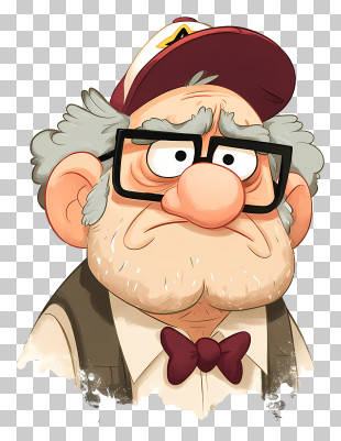 Grunkle Stan - Grumpy Old Man Cartoon Character PNG