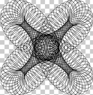 Hypocycloid Spirograph Line Art PNG, Clipart, Black And White ...