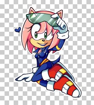 Amy Rose on hoverboard 3 Sonic the hedgehog clipart image -  Portugal