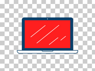 Macbook - Laptop With Red Screen PNG