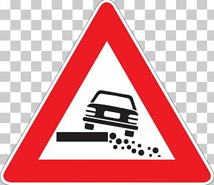 Loose Chippings Traffic Sign Road Warning Sign PNG