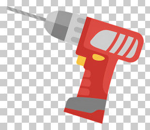 Cordless Electric Drill - Red Cordless Power Drill Illustration PNG