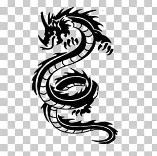 Tattoo Chinese Dragon Tribe PNG, Clipart, Art, Black And White ...