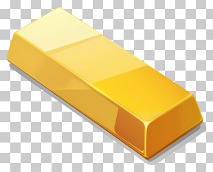 Gold Bar - Shiny Yellow Gold Bar Illustration PNG