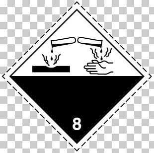 Hazmat Class 8 Corrosive Substances Dangerous Goods Label Sticker Png 