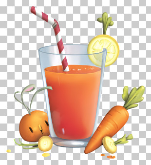 Animated Juice - Refreshing Carrot Juice With Lemon PNG