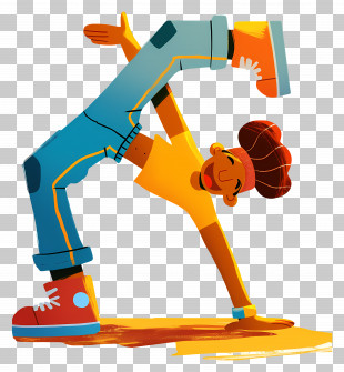 People Dancing - Energetic Breakdancer In Action PNG