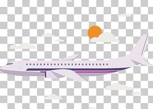 Boeing 767 Airplane Illustration PNG