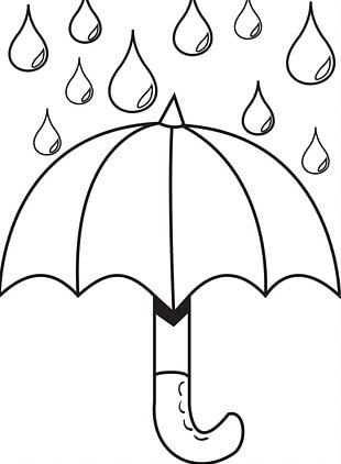 Drawing Umbrella Rain Coloring Book PNG, Clipart, Angle, Area, Black ...