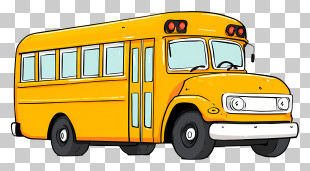 School Bus Outline - Yellow School Bus Illustration For Education Concept PNG