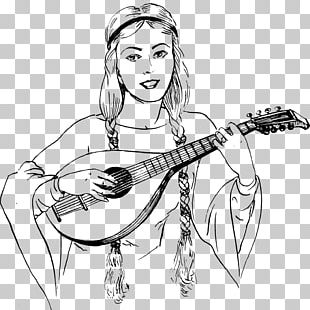 Mandolin Lute Drawing PNG, Clipart, Artwork, Black And White, Clip Art ...