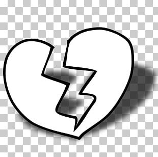 Broken Heart Black And White PNG