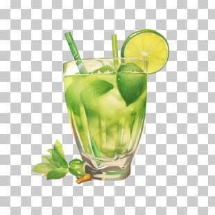 Lime Cocktail - Mojito Drink With Mint And Lime PNG