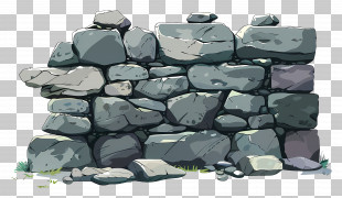 Stone Wall - Illustration Of A Stone Wall PNG