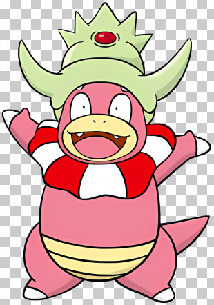 Slowking - Cartoon Character With Crown PNG