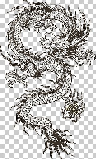 Chinese Dragon White Dragon PNG, Clipart, Art, Artwork, Black And White ...