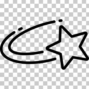 Star Logo - Minimalist Star Swoosh Icon In Black Line Style PNG