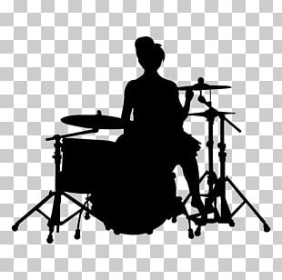 Bass Drums Drummer Silhouette PNG
