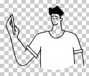 Holding Phone PNG