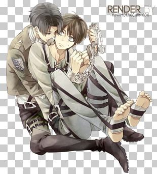 Eren Yeager Mikasa Ackerman Levi Rendering Attack On Titan PNG