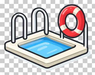 Swimming Pool Icon - Swimming Pool With Lifebuoy PNG