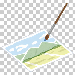 Icon - Landscape Painting With Brush On Canvas PNG