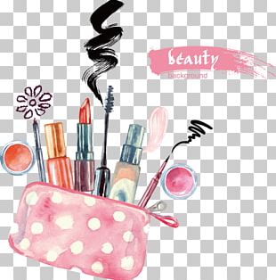 Lipstick Cosmetics Watercolor Painting Eye Shadow PNG