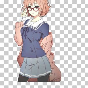 Render Kyoukai no kanata Mitsuki and Mirai, two anime characters  transparent background PNG clipart