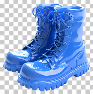 Blue Boots - Shiny Blue Boots PNG