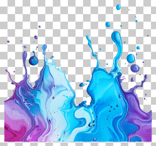 Blue Arc Border - Abstract Paint Splash In Blue And Purple PNG