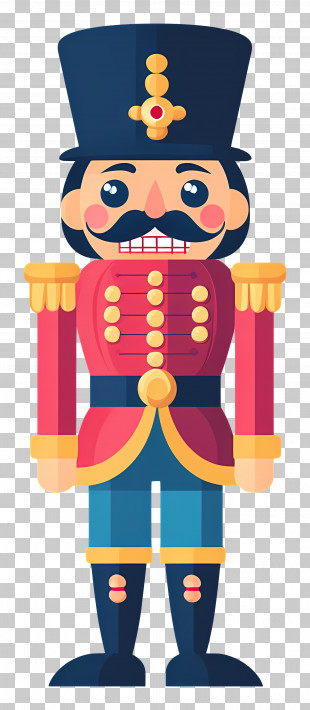 Christmas Nutcracker - Traditional Toy Soldier Nutcracker For Christmas Decor PNG