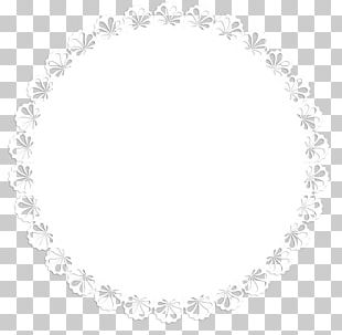White Circle Point Necklace Font PNG