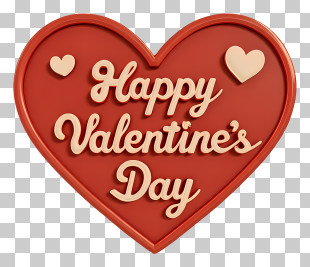 Happy Valentine's Day Heart PNG