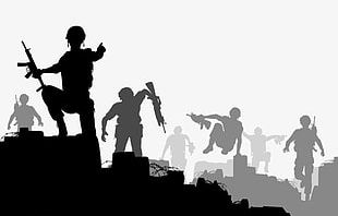 Soldier Silhouette War PNG, Clipart, American Soldier, Black, Black And ...