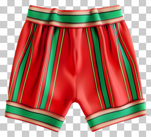 Red Shorts - Red Striped Shorts PNG