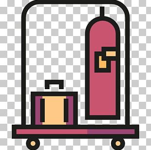 Baggage Hotel Suitcase Bellhop Trolley Case PNG