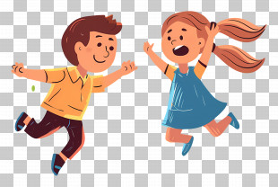 World Childrens Day - Happy Children Playing With Butterflies PNG